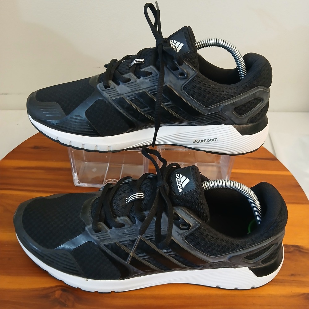 Adidas Duramo 8 Mens 10 Black Running Shoes Sneakers BB4655